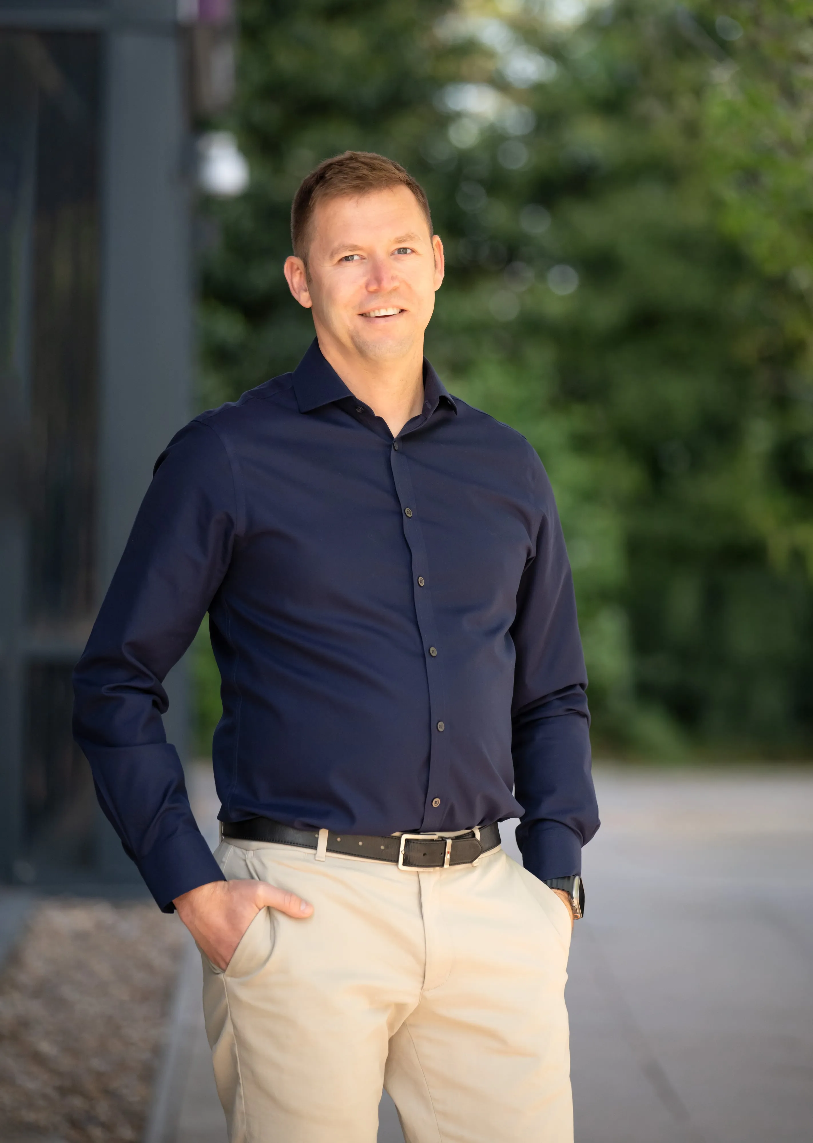 Personal-brand environmental portrait of consultant